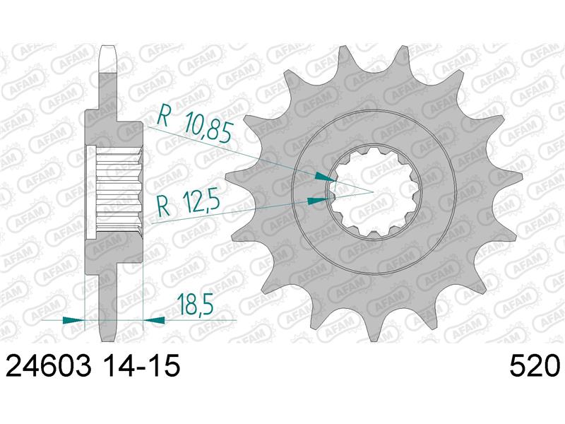 Sprednji zobnik AFAM 24603-15 (520)