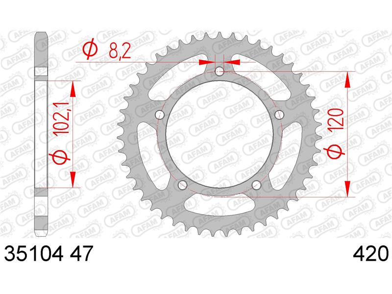 Zadnji zobnik AFAM 35104-47 (420)