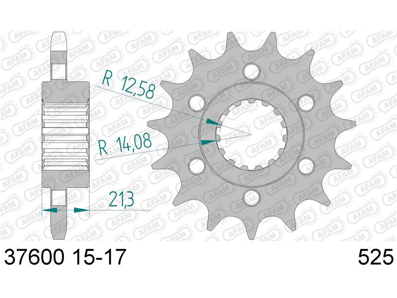 Sprednji zobnik AFAM 37600-16 (525)