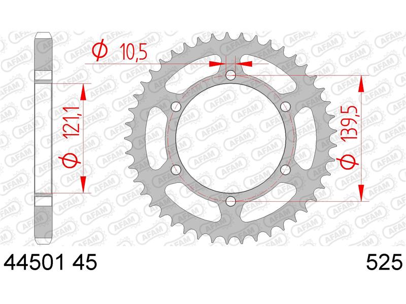 Zadnji zobnik AFAM 44501-45 (525)