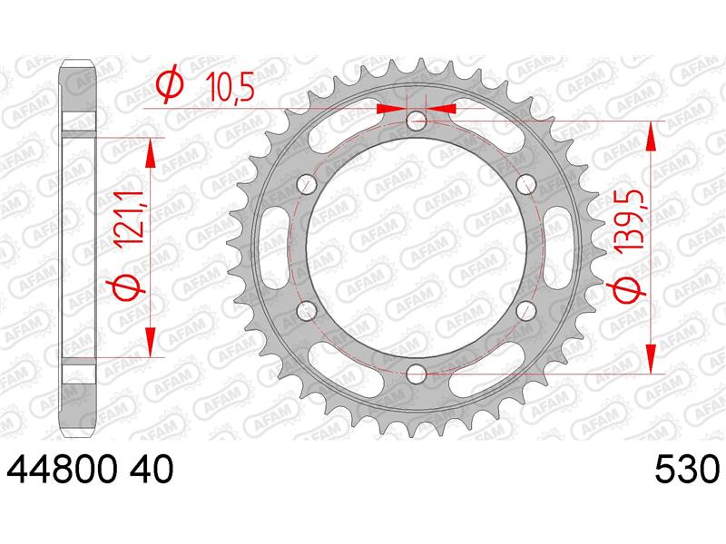 Zadnji zobnik AFAM 44800-40 (530)