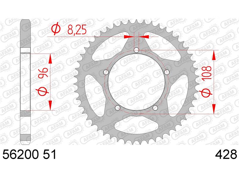 Zadnji zobnik AFAM 56200-51 (428)
