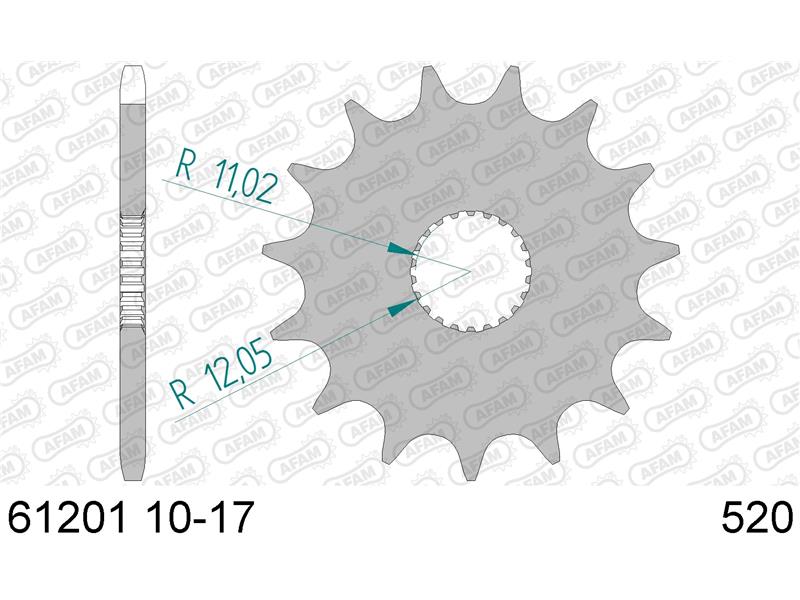Sprednji zobnik AFAM 61201-17 (520)