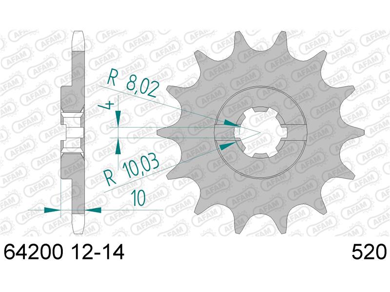 Sprednji zobnik AFAM 64200-13 (520)