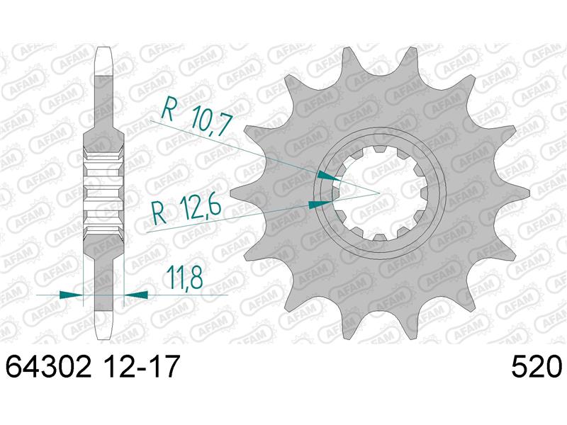 Sprednji zobnik AFAM 64302-14 (520)