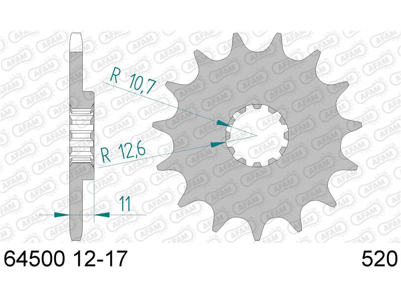 Sprednji zobnik AFAM 64500-12 (520)