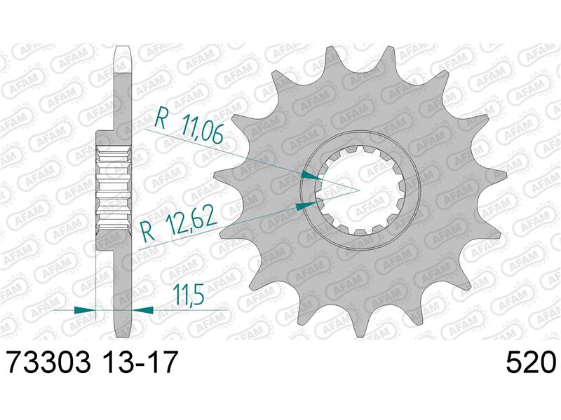 Sprednji zobnik AFAM 73303-14 (520)