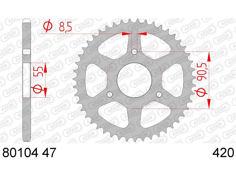 Zadnji zobnik AFAM 80104-47 (420)