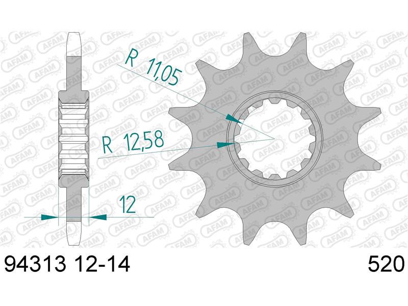 Sprednji zobnik AFAM 94313-13 (520)