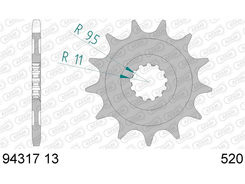 Sprednji zobnik AFAM 94317-13 (520)