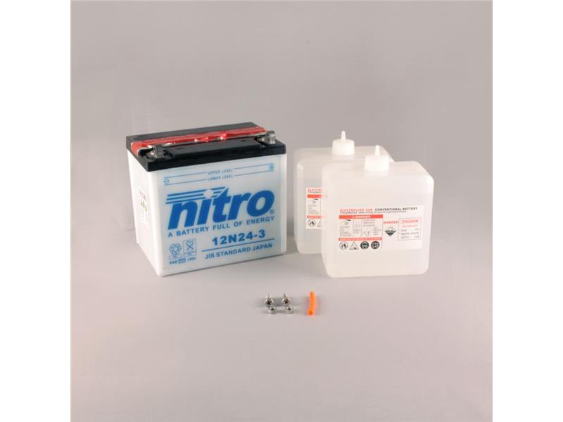Akumulator NITRO 12N24-3 WA s priloženo kislino