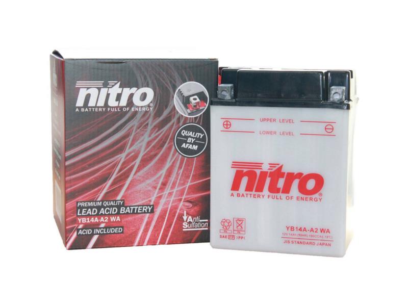 Akumulator NITRO YB14A-A2 s priloženo kislino