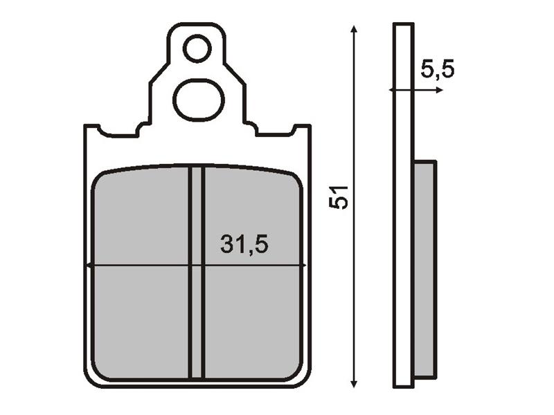 Zavorne ploščice RMS Piaggio ZIP, Quartz