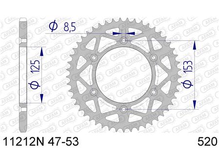 Alu zadnji zobnik AFAM 11212N-53 (520)