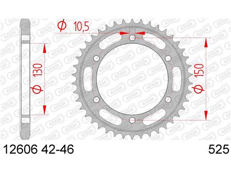 Zadnji zobnik AFAM 12606-42 (525)