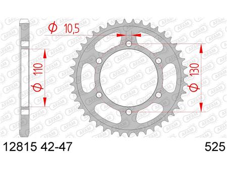 Zadnji zobnik AFAM 12815-42 (525)
