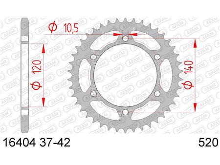 Zadnji zobnik AFAM 16404-42 (520)
