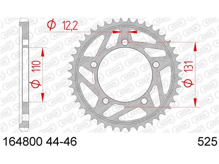 Zadnji zobnik AFAM 164800-44 (525)