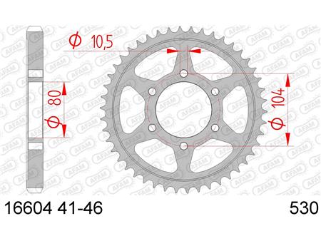 Zadnji zobnik AFAM 16604-46 (530)