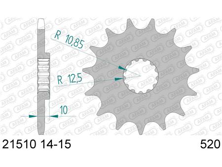 Sprednji zobnik AFAM 21510-15 (520)