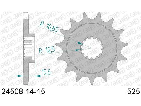 Sprednji zobnik AFAM 24508-15 (525)