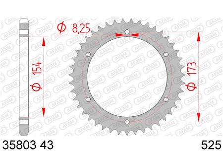 Zadnji zobnik AFAM 35803-43 (525)