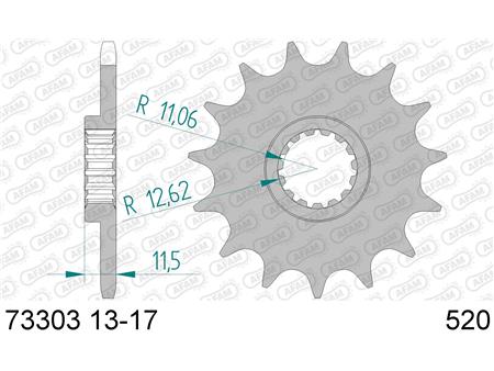 Sprednji zobnik AFAM 73303-14 (520)