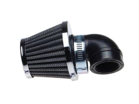 Zračni filter športni WM s priključkom premera 35mm 90° kromiran