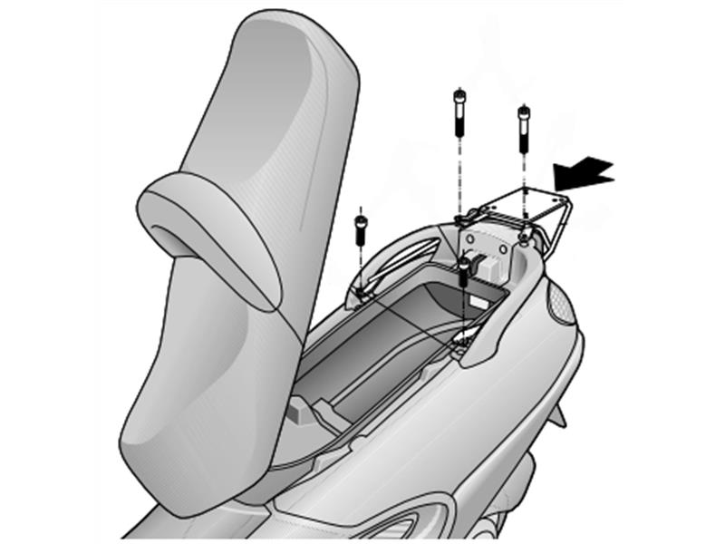 Nosilec kovčka SHAD za PIAGGIO X9 125/180/250/500 l.00-09