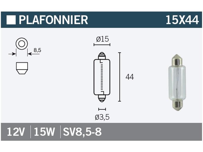 Žarnica Vicma 15X44 SV8,5-8 12V 15W