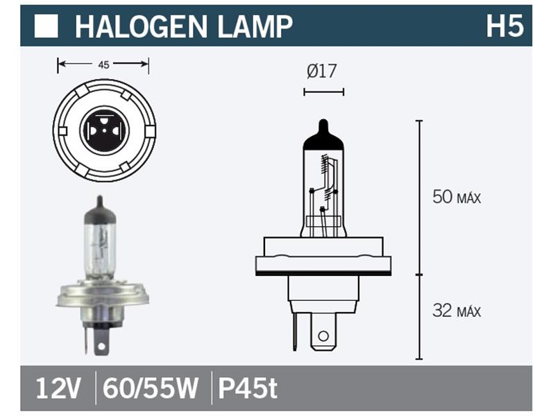 Žarnica Vicma H5 P45t 12V 60/55W