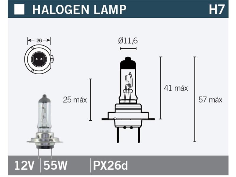 Žarnica Vicma H7 PX26d 12V 55W