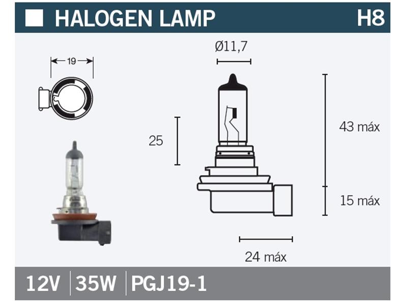 Žarnica Vicma H8 PGJ19-1 12V 35W