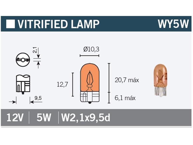 Žarnica Vicma WY5W W2,1x9,5d 12V 5W