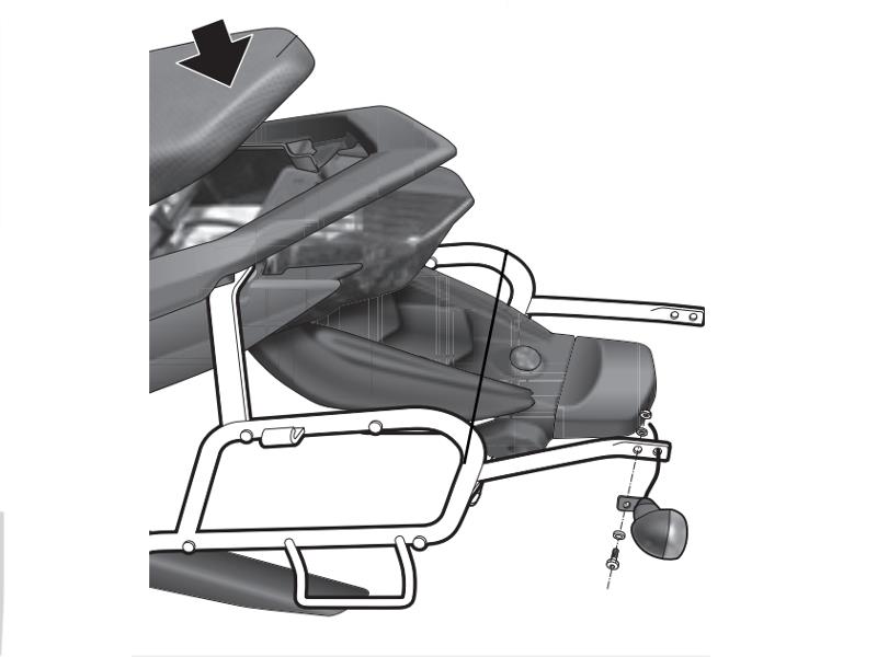 Nosilec stranskih kovčkov SHAD za YAMAHA DIVERSION XJ 600 N/S/F ABS l.09-16