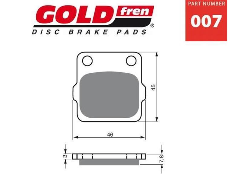 Zavorne ploščice GOLDFREN 007 K5-LX