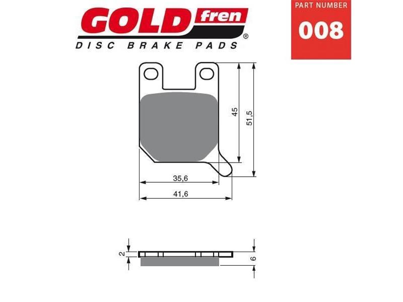 Zavorne ploščice GOLDFREN 008 AD