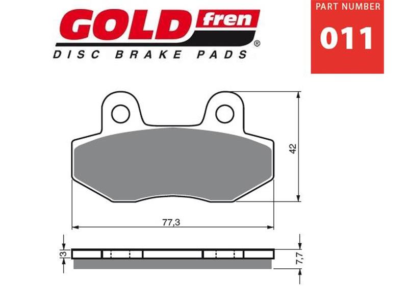 Zavorne ploščice GOLDFREN 011 K5