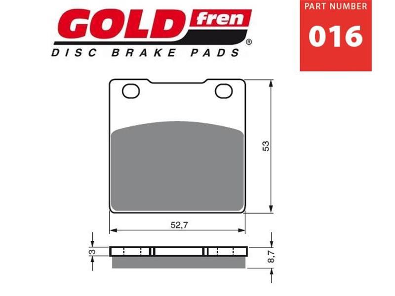 Zavorne ploščice GOLDFREN 016 S3