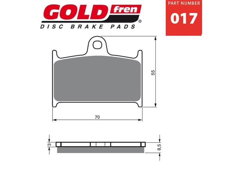 Zavorne ploščice GOLDFREN 017 AD