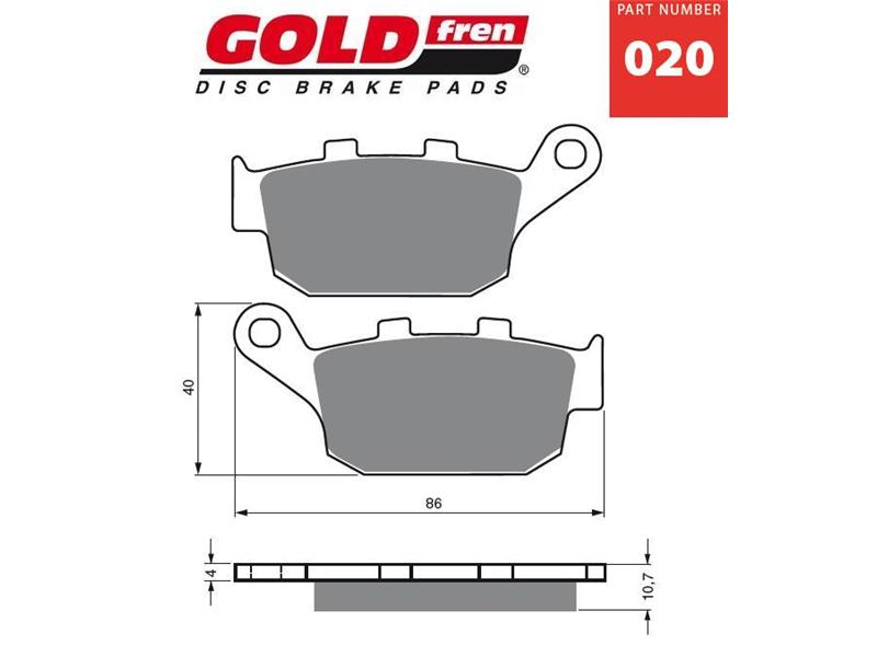 Zavorne ploščice GOLDFREN 020 S3