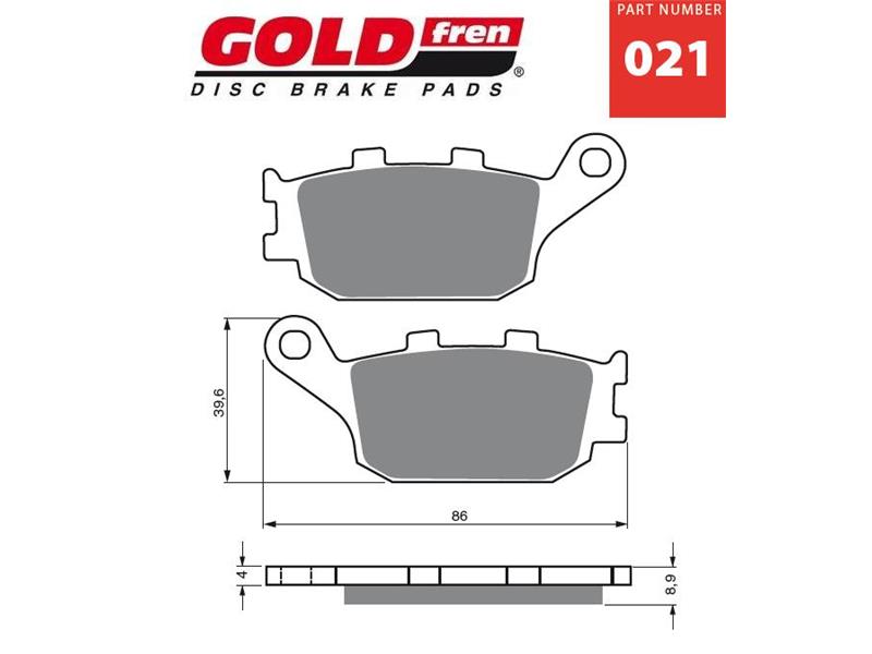Zavorne ploščice GOLDFREN 021 S3