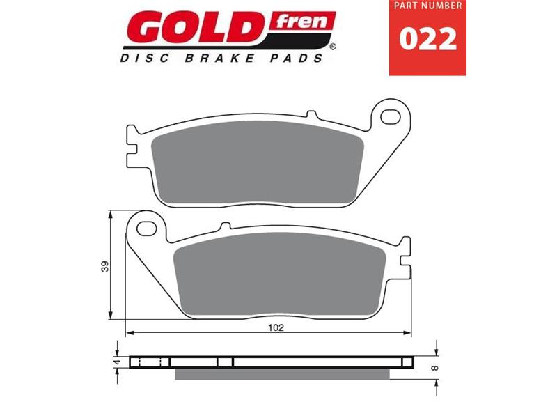 Zavorne ploščice GOLDFREN 022 S3