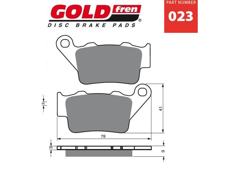 Zavorne ploščice GOLDFREN 023 K1