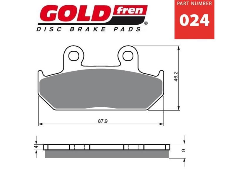 Zavorne ploščice GOLDFREN 024 S3