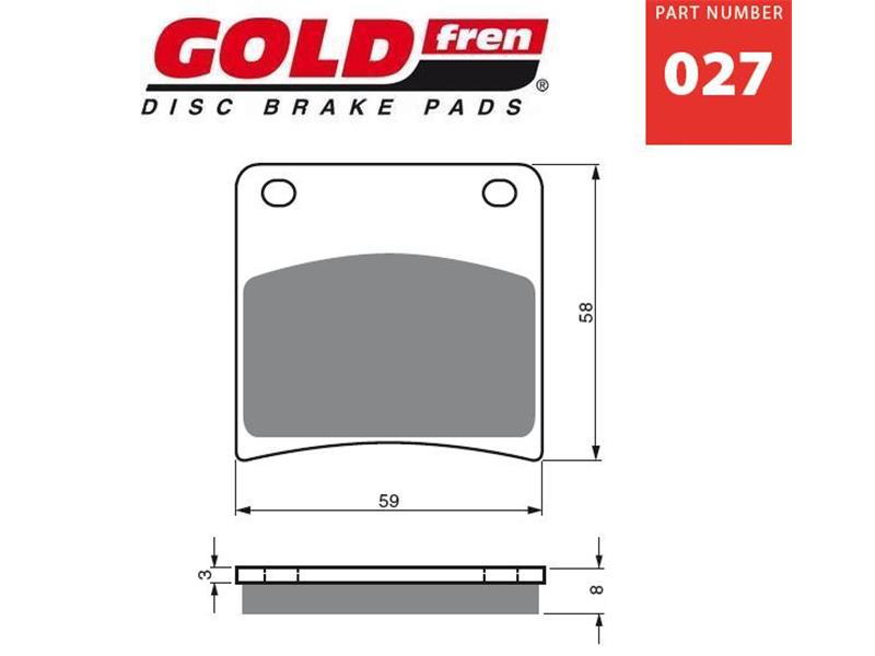 Zavorne ploščice GOLDFREN 027 S3