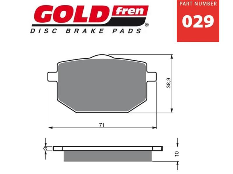 Zavorne ploščice GOLDFREN 029 S3