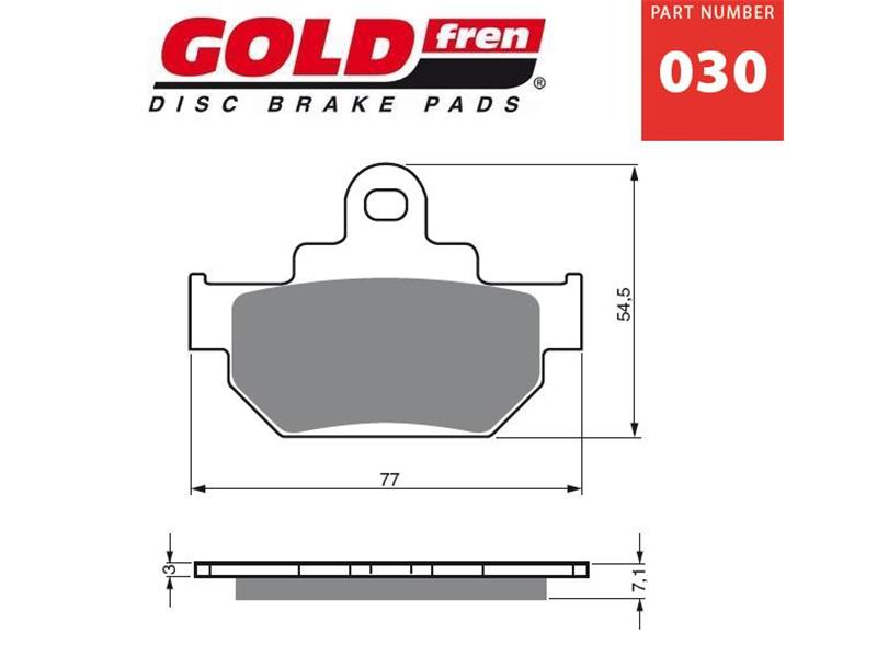 Zavorne ploščice GOLDFREN 030 S3