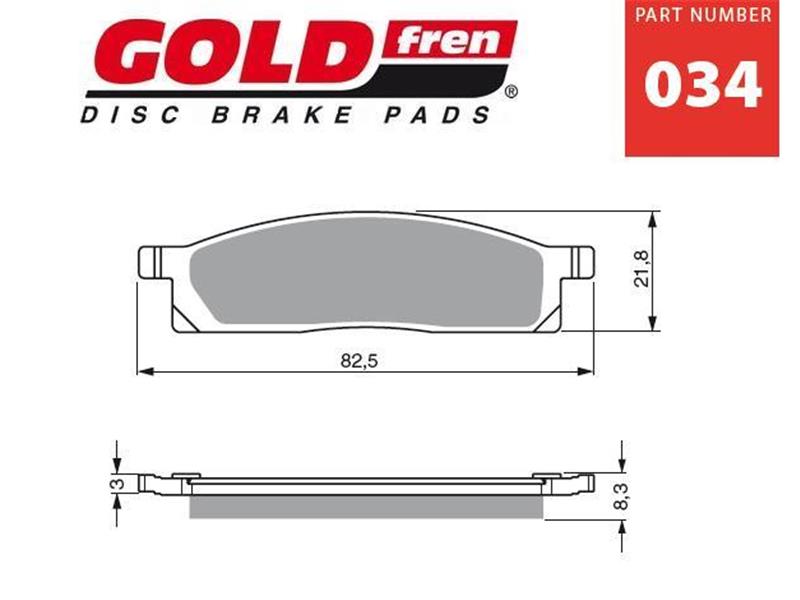 Zavorne ploščice GOLDFREN 034 K5