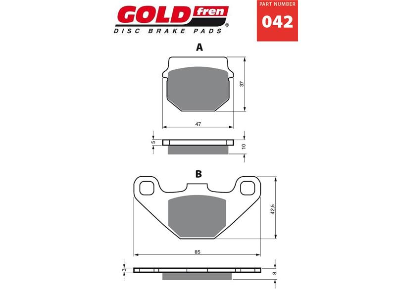 Zavorne ploščice GOLDFREN 042 AD